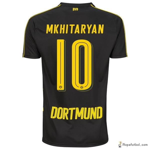 Camiseta Borussia Dortmund Replica Segunda Ropa Mkhitaryan 2016/17 Negro